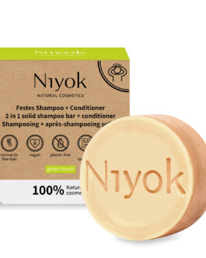 Niyok 2 in 1 Shampoo Bar - Conditioner - Green Touch